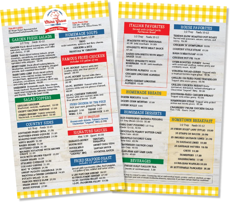 View Take Out Specials Menu